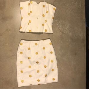 Bill Blass Two piece Crop Top & mini skirt